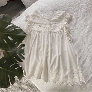 Boho Lace Linen Tank Top